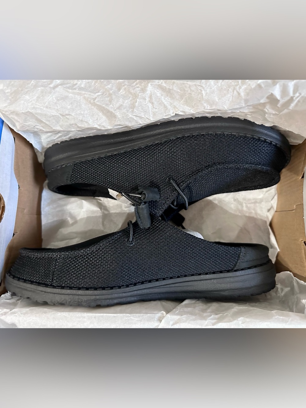 Hey Dude Black Casual Mesh Slip-On Shoes - Picture 4 of 4
